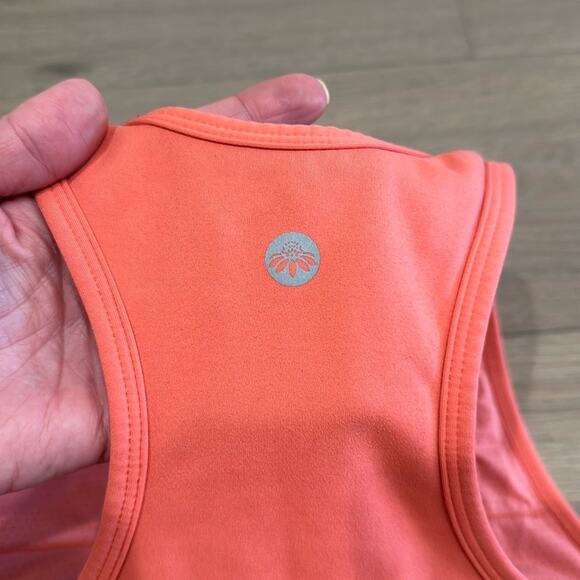 SENITA ATHLETICS Peach Pink Coral High Neck Built In Sports Bra Tank Top Size XL - Picture 8 of 10